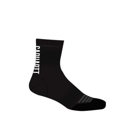 Carhartt Men's Force Midweight Logo Short Crew Sock 3 Pack, Black, Medium