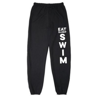 ChalkTalkSPORTS Swimming Sweatpants - Eat Sleep Swim - Black Youth Medium