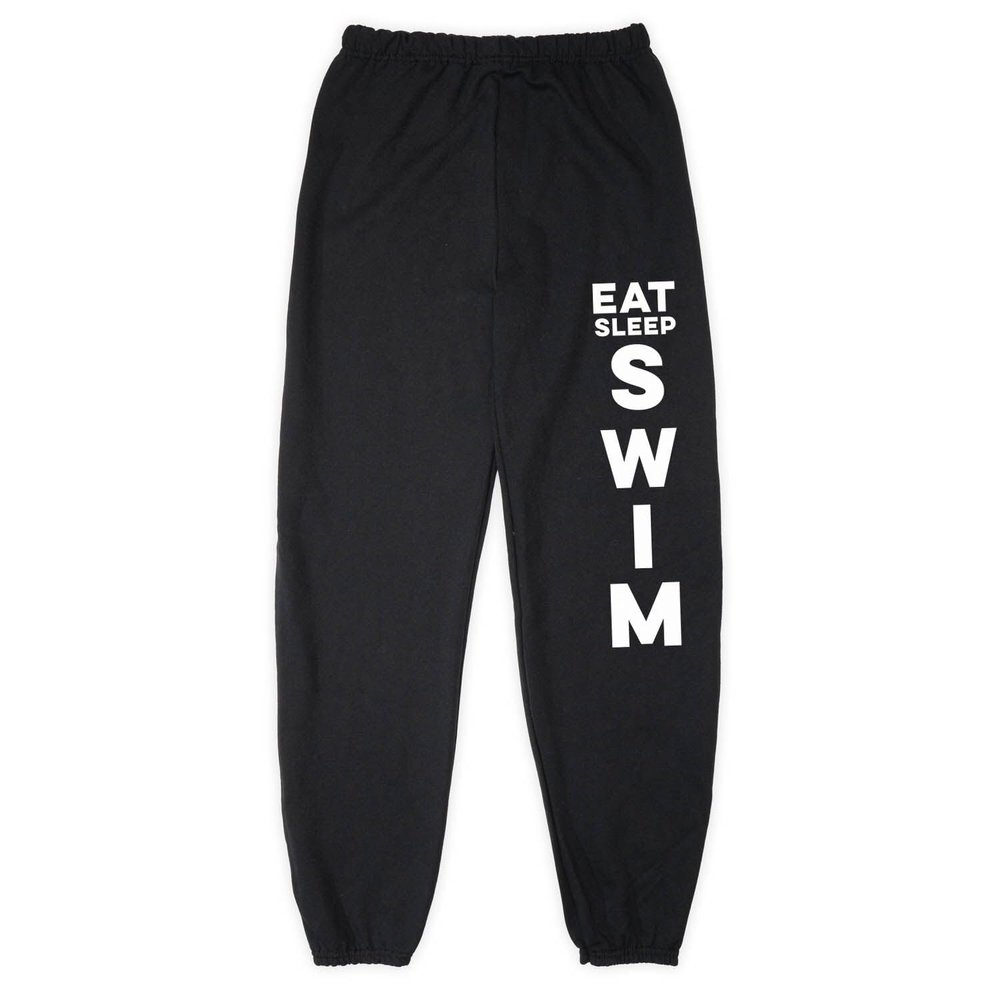 ChalkTalkSPORTS Swimming Sweatpants - Eat Sleep Swim - Black Youth Medium
