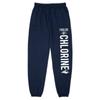 ChalkTalkSPORTS Fueled by Chlorine Sweatpants | Swimming Fleece Lined Sweatpants | Navy | Youth Small view 1