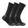 Carhartt Men's Midweight Cotton Blend Crew Sock 3 Pack, Black, Medium view 1