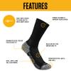 Carhartt Men's SC4223M Force Lightweight Crew Sock 3-Pack - X-Large - Charcoal view 3
