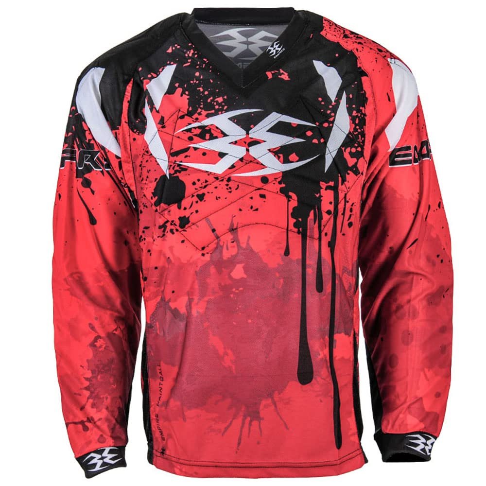 Empire Paintball Gear Contact TT Paintball Jersey - Blood Red (Small, Bloody Black)