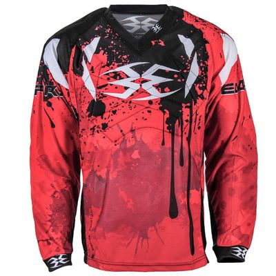 Empire Paintball Gear Contact TT Paintball Jersey - Blood Red (X-Large, Bloody Black)