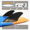 AQUBONA Twin Keel Fins, Single Tab Dual Tabs Fins Surfboard Fins, Twin Fin Fishtail Surfboard Fins Twin Keels - Smooth Fiberglass Flex view 3