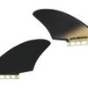 AQUBONA Twin Keel Fins, Single Tab Dual Tabs Fins Surfboard Fins, Twin Fin Fishtail Surfboard Fins Twin Keels - Smooth Fiberglass Flex view 4
