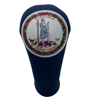 Virginia State Flag Driver 460cc Club Headcover Handmade by BeeJos
