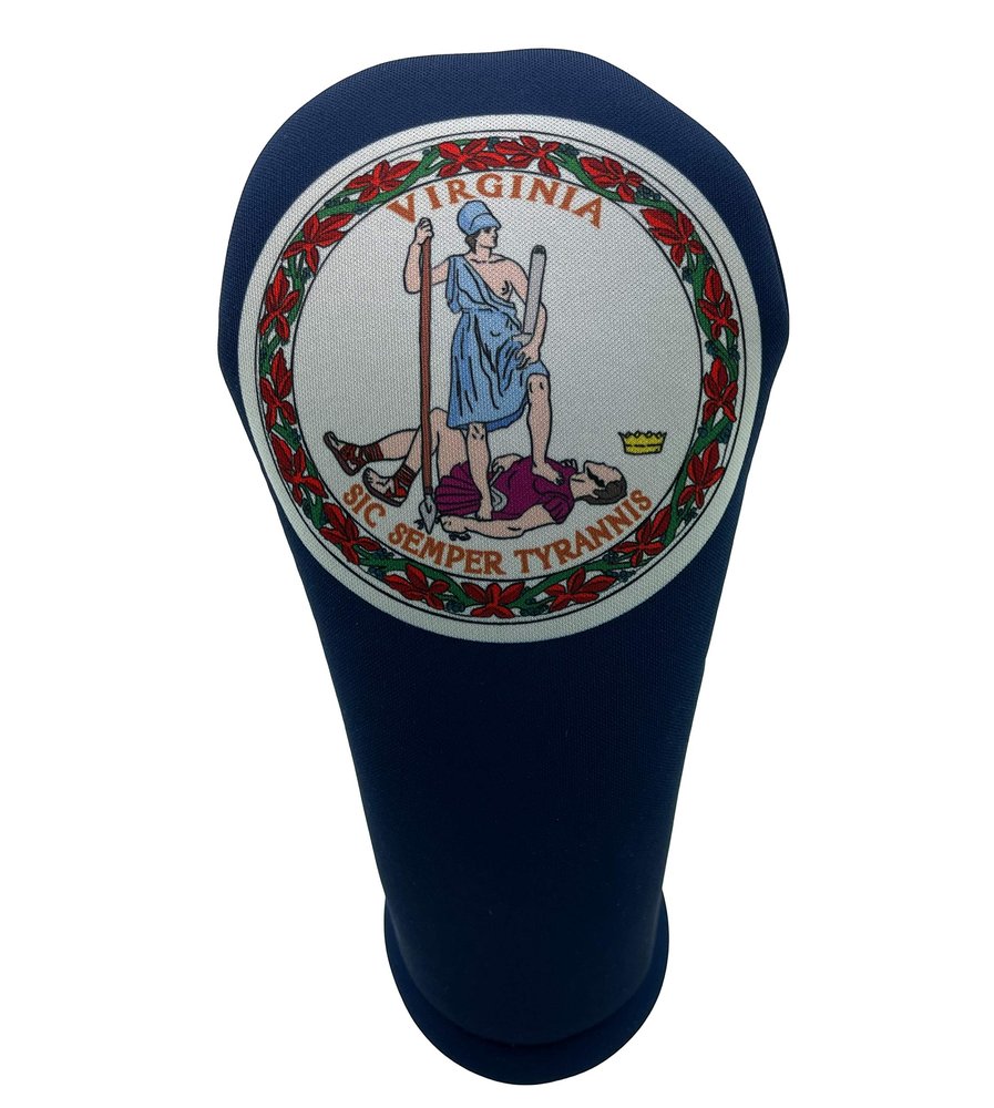 Virginia State Flag Driver 460cc Club Headcover Handmade by BeeJos