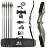 AMEYXGS 60" Archery Takedown Recurve Bow and Arrow Set for Adults and Youth 20-60LBS Hunting Bow with Bow Accessories for Outdoor Shooting Target Practice Right Handed (25LBS, Grey) view 1