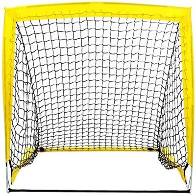 LSDRALOBBEB Mini Soccer Goal Portable Soccer Net Pop Up Goal Nets Indoor Mini Net and Ball Set Portable Folding Youth Soccer Goal 1109(Color:Yellow)