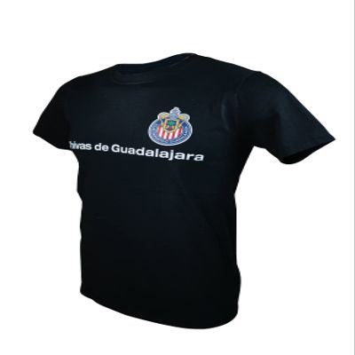 Icon Sports Men Chivas De Guadalajara Officially Licensed Soccer T-Shirt Cotton Tee -06 Small, Black