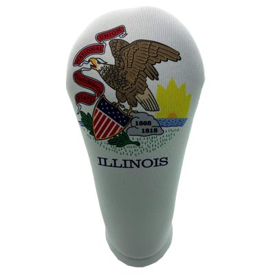 Illinois State Flag Driver 460cc Club Headcover Handmade by BeeJos