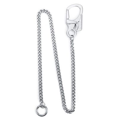 Ahiller Biker Wallet Chain, Heavy Duty Pocket Chain with Round Clasp, Men Chains for Keys, Jeans, Pants, Purse and Handbag (T-Silver-1pcs)