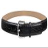 A274 Silver Buckle Italian Calfskin Genuine Full Leather Dress Belt 1"(25mm) Wide (Silver Alligator Black, 32) view 1