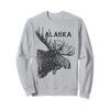 Alaska and Moose Head and Antlers Sweatshirt view 1