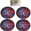 BuyBocceBalls - EPCO Candlepin Bowling Balls - Marbleized - Royal, Red & White (4 1/2 inch- 2lbs. 7oz.) - 4 Balls - Made in USA view 3
