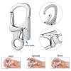 Ahiller Carabiner Clip, Double Anti-Misopening Locking Design, 3" Zinc Alloy Heavy Keychain for Outdoor Camping Hiking, Key Ring Clip (Silver-4P) view 2