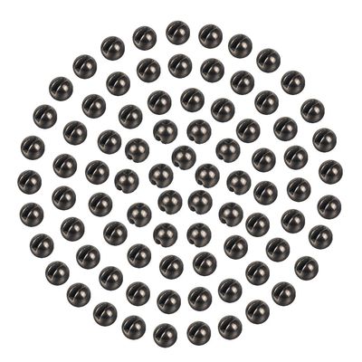 MUUNN 200pcs Tungsten Slotted Beads for Fly Tying, Sink Deeper and Faster 12 Colors/13 Sizes Slotted Tungsten Beads Fly Tying Beads Head Fly Tying Materials(Black Nickel,2.8mm)