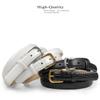 A274 Silver Buckle Italian Calfskin Genuine Full Leather Dress Belt 1"(25mm) Wide (Silver Alligator White, 38) view 4