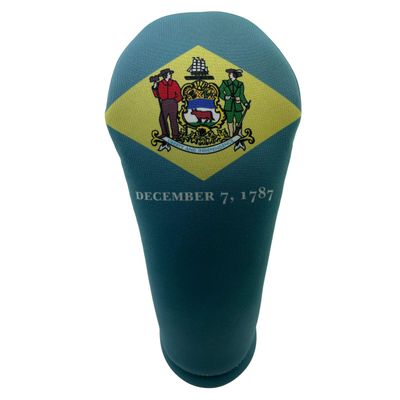 Delware State Flag Driver 460cc Club Headcover Handmade by BeeJos