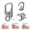 Ahiller Carabiner Clip, Double Anti-Misopening Locking Design, 3" Zinc Alloy Heavy Keychain for Outdoor Camping Hiking, Key Ring Clip (Gunmetal-4P) view 3