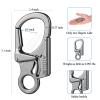 Ahiller Carabiner Clip, Double Anti-Misopening Locking Design, 3" Zinc Alloy Heavy Keychain for Outdoor Camping Hiking, Key Ring Clip (Gunmetal-4P) view 4