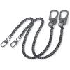Ahiller Biker Wallet Chain, Heavy Duty Pocket Chain with Lockable Carabiner, Men Chains for Keys, Jeans, Pants, Purse and Handbag (P-Black-2Pcs) view 1