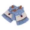 Kids Fingerless Mittens Convertible Flip Top Gloves Children Soft Knitted Gloves for Boys Girls view 4