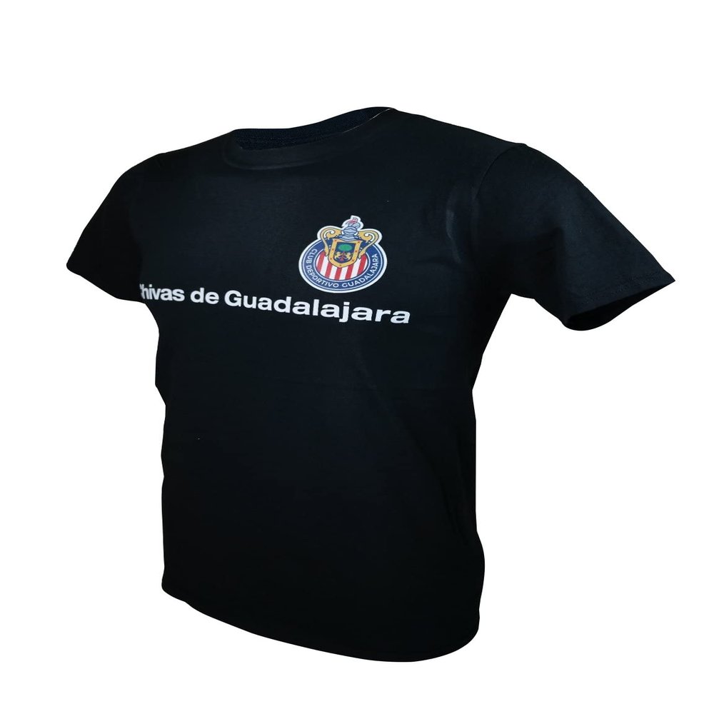 Icon Sports Men Chivas De Guadalajara Officially Licensed Soccer T-Shirt Cotton Tee -06 Medium Black