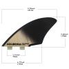AQUBONA Twin Keel Fins, Single Tab Dual Tabs Fins Surfboard Fins, Twin Fin Fishtail Surfboard Fins Twin Keels - Smooth Fiberglass Flex view 4