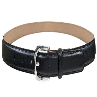 A274 Silver Buckle Italian Calfskin Genuine Full Leather Dress Belt 1"(25mm) Wide (Silver Smooth Black, 34)