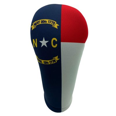 North Carolina State Flag Driver 460cc Club Headcover Handmade by BeeJos