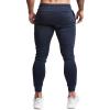 BUXKR Men's Slim Joggers Workout Pants for Gym Running and Bodybuilding Athletic Bottom Sweatpants with Deep Pockets,Navy,M view 4