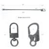Ahiller Biker Wallet Chain, Heavy Duty Pocket Chain with Carabiner Clip, Men Chains for Keys, Jeans, Pants, Purse and Handbag (P-Grey-2Pcs) view 3