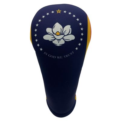 Mississippi State Flag Driver 460cc Club Headcover Handmade by BeeJos
