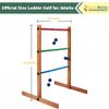 SpexDarxs Ladder Toss Outdoor Game, Wooden Golf Tossing Set with 6 Ball Bolas & Carrying Bag, Lawn Backyard Games for Teenager & Adult & Family view 2