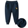 EISHOW Toddler Boys Girls Winter Thicken Cotton Sweatpant Warm Jogger Pants Cartoon Dinosaur Active Sports Leggings for Kids view 2