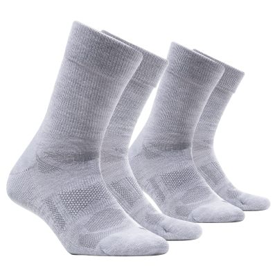 AKASO Merino Wool Hiking Socks - Breathable Moisture Wicking Crew Athletic Socks with Cushioned for Men & Women (2 Pairs)