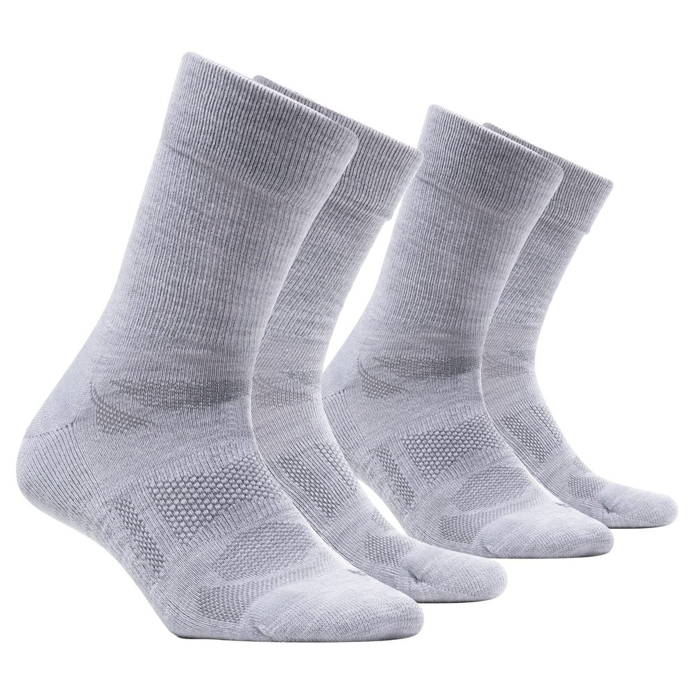 AKASO Merino Wool Hiking Socks - Breathable Moisture Wicking Crew Athletic Socks with Cushioned for Men & Women (2 Pairs)