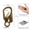 Ahiller Carabiner Clip, Double Anti-Misopening Locking Design, 3" Zinc Alloy Heavy Keychain for Outdoor Camping Hiking, Key Ring Clip (Bronze-2P) view 3