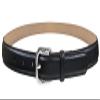 A274 Silver Buckle Italian Calfskin Genuine Full Leather Dress Belt 1"(25mm) Wide (Silver Smooth Black, 36) view 1