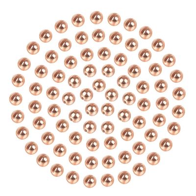 MUUNN 200pcs Tungsten Slotted Beads for Fly Tying, Sink Deeper and Faster 12 Colors/13 Sizes Slotted Tungsten Beads Fly Tying Beads Head Fly Tying Materials(Copper,4.6mm)