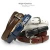 A274 Gold Buckle Italian Calfskin Genuine Full Leather Dress Belt 1"(25mm) Wide (Gold Smooth Brown, 36) view 3