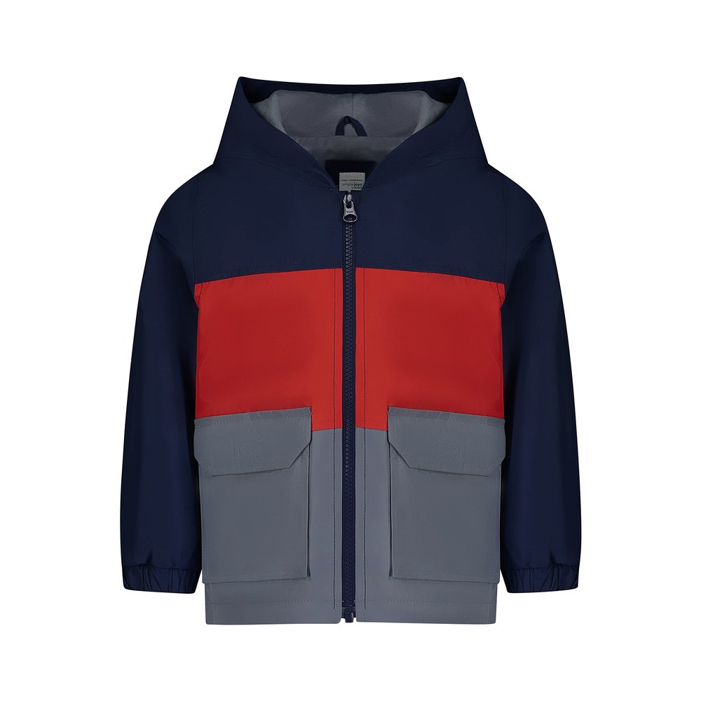 Simple Joys by Carters Kids Raincoat (Baby, Toddler, Kids Sizes), Navy/RED, 4