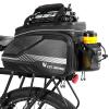 HONGYEA Bike Bags for Bicycles Rear Rack Waterproof | 45L Large Capacity Panniers Trunk Bag with Extra Padded Foam Bottom Bicycle Rain Cover Shopping Commuter Trip (BLACK-45L) view 1