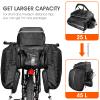 HONGYEA Bike Bags for Bicycles Rear Rack Waterproof | 45L Large Capacity Panniers Trunk Bag with Extra Padded Foam Bottom Bicycle Rain Cover Shopping Commuter Trip (BLACK-45L) view 4