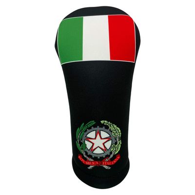 BeeJos Club Covers, Hybrid Headcover, Italy-Black Club Head Covers, Hand Made Golf Headcovers, Sports Golf Club Head Covers, Fairway Hybrid Golf Head Covers | Made in USA