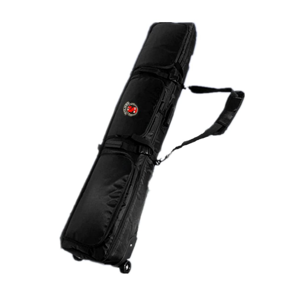 UNISTRENGH Padded Snowboard Bag with Wheels Travel Bag for Skis Single Snowboard and Snowboard Boots (Black (With Wheels), 180CM)
