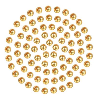 MUUNN 200pcs Tungsten Slotted Beads for Fly Tying, Sink Deeper and Faster 12 Colors/13 Sizes Slotted Tungsten Beads Fly Tying Beads Head Fly Tying Materials(Gold,5.5mm)