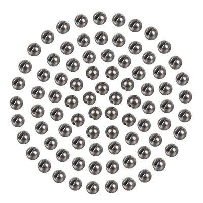 MUUNN 200pcs Tungsten Slotted Beads for Fly Tying, Sink Deeper and Faster 12 Colors/13 Sizes Slotted Tungsten Beads Fly Tying Beads Head Fly Tying Materials(Plain,3.3mm)
